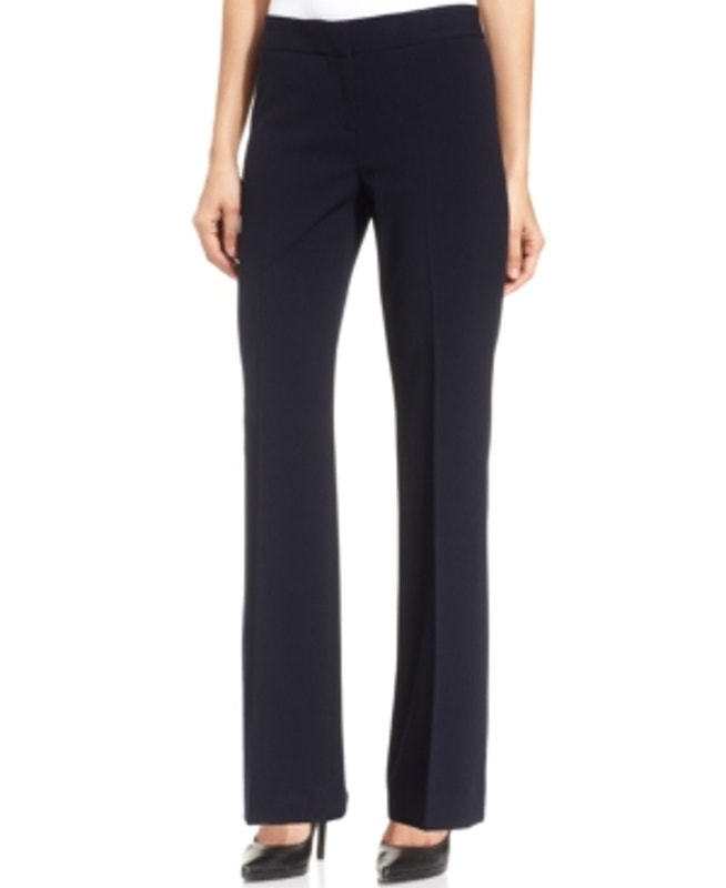 Nine West Flare Leg Trousers Navy Blue Womens 4 Dress Pants